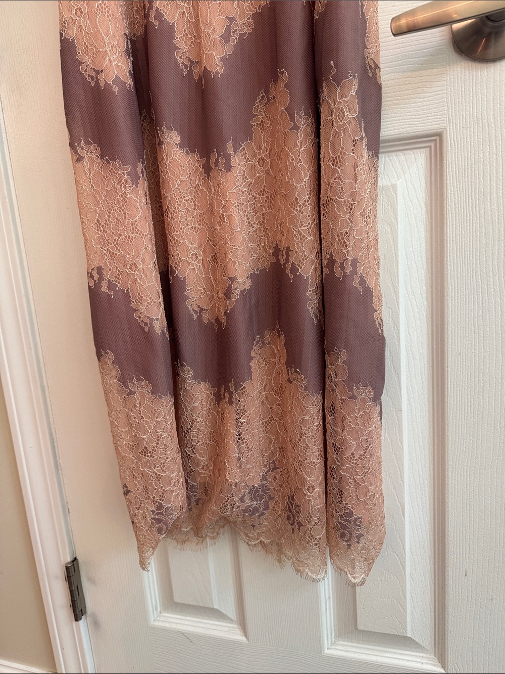 ZARA Pink Purple Lace Slip Midi Dress Size Medium - Picture 6 of 6